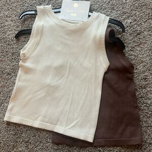 Bundle Ribbed Tank Tops (both), women’s size XS/S
